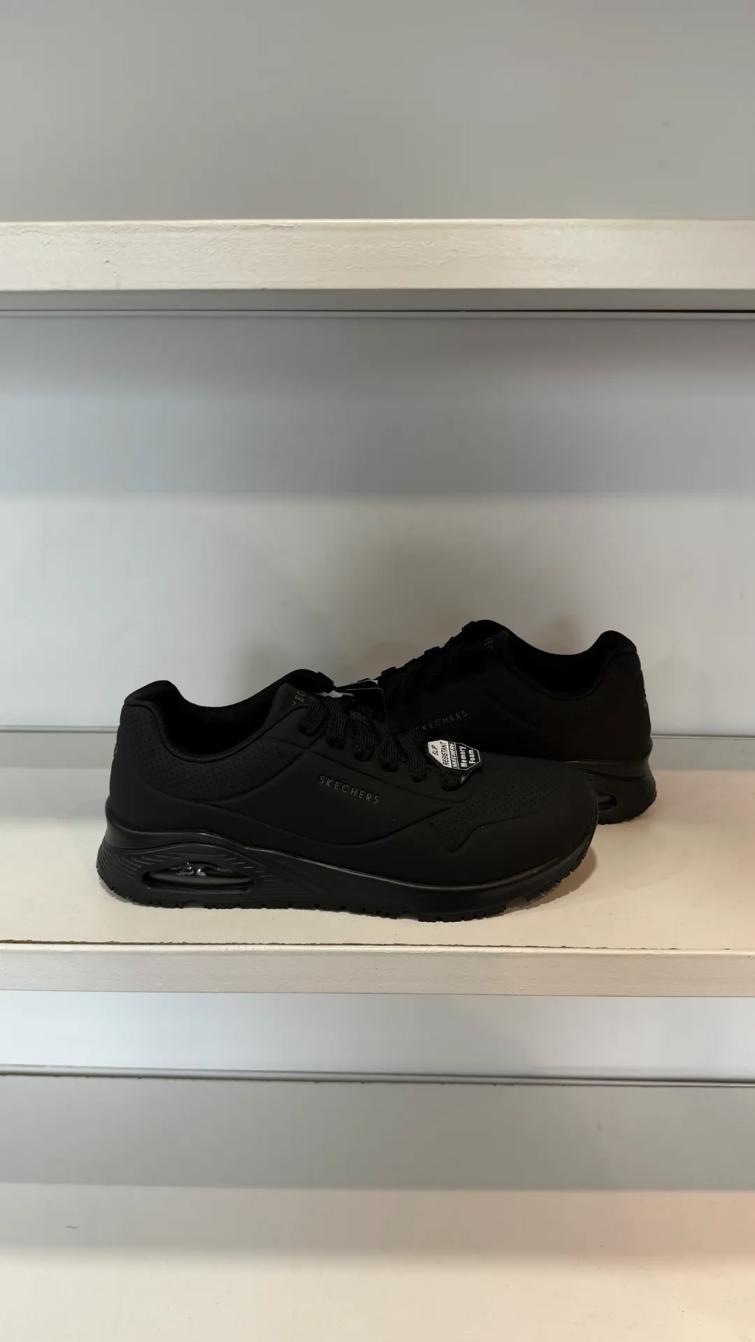 [S611] Skechers UNO SR-SUTAL BLACK (7 M)
