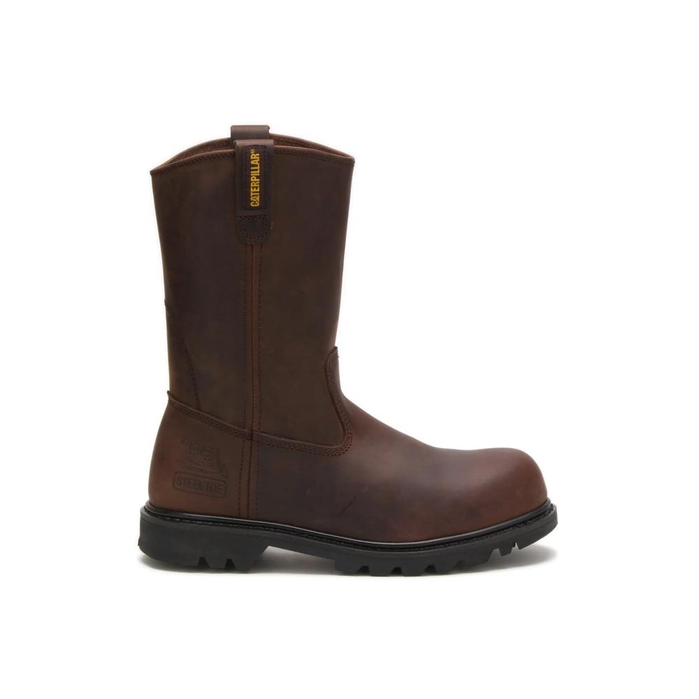 [W10765] Caterpillar Revolver Steel Toe - Dark Brown (7 M)