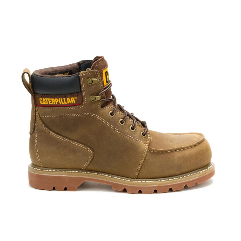 Caterpillar Second Shift Grader Moc Toe Steel Toe - Dark Wheat